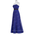 Starzz Strapless Off Shoulder Long Royal blue Simply Chiffon Bridesmaid Dress ST000066-5